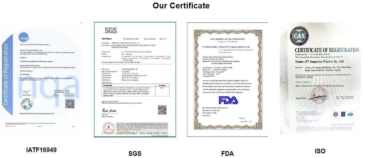 Our LFT-G ISO EMS certificates